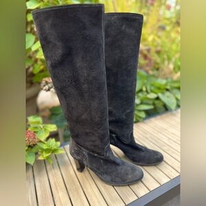 Black Unisa Suede Knee-High Boots